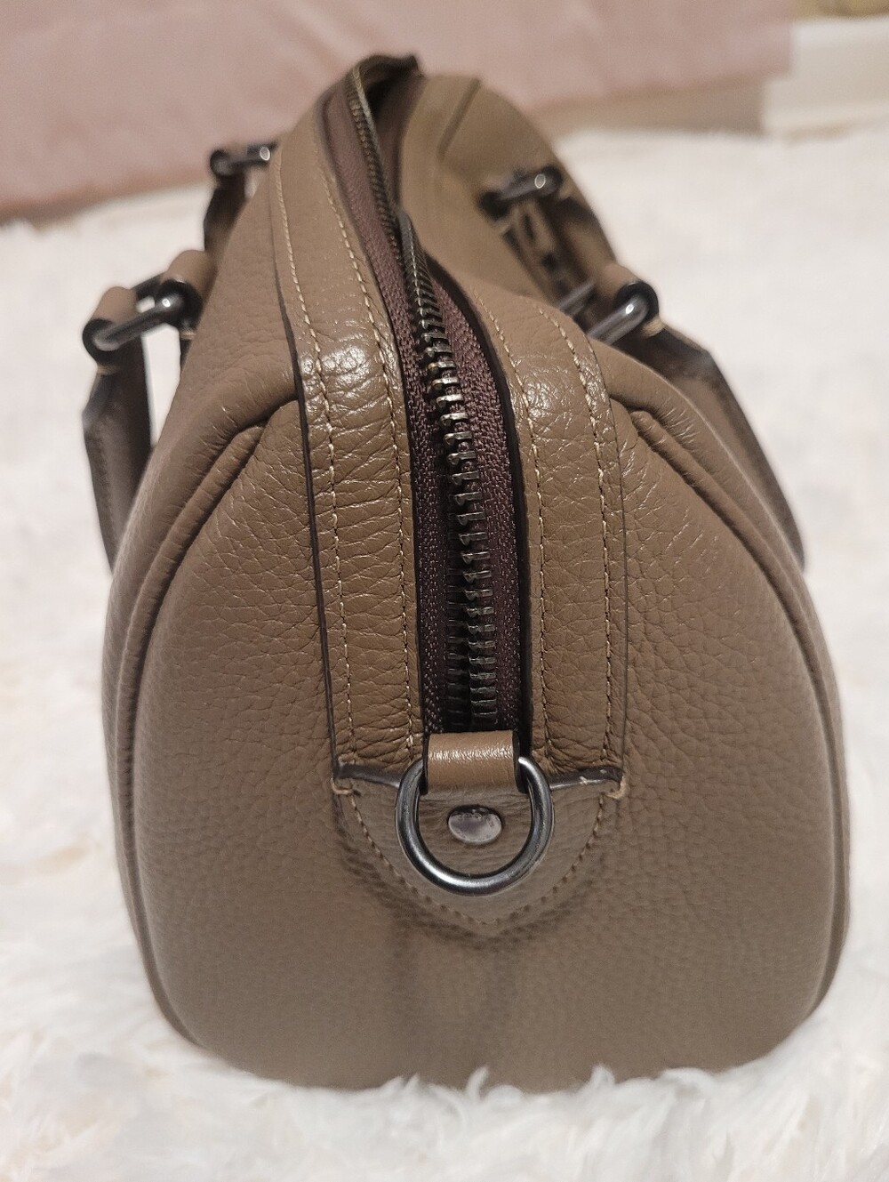 *Updated Pics* Coach Rowan Satchel Bag (Dark Stone) - Picture 8 of 10
